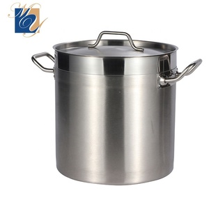 Wholesale Heavy Duty Professional Industrial Commercial Catering Restaurant Large Deep Soup Double Bottom Stainless Stock Pot