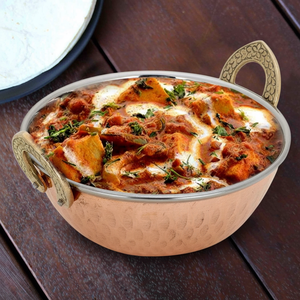 Bulk Dispatch 400ml Heavy-Duty Food Grade Stainless Steel Copper Kadhai Karahi Kadai Multipurpose Food Dishes Curry Serving