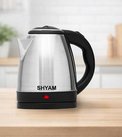 Shyam Stainless Steel Electric Kettle - Fast Boiling 1.5L
