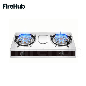 2-Burner Stainless Steel Table Top Gas Stove Auto Ignition OEM/ODM