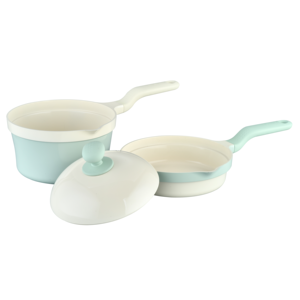 2pcs Die-cast Aluminum Fry Pan and Saucepan Set