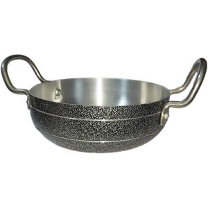 9-Inch Chef's Kadhai Pan Stainless Steel Cover Non-Stick Ceramic Coating Hard-Anodized Dishwasher Safe Gas Induction Ready