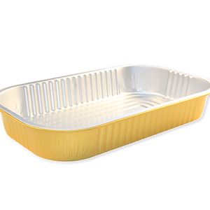 Rectangle Heavy-Gauge Commercial Catering Aluminum Foil Baking Pans GN Pan with Foil Lid Rectangle Shape PP Plastic Box 1900ml
