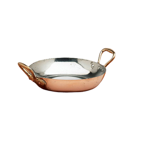 Hotel and Restaurant Food Cooking Kadhai Superior Quality Round Shape Medium Size Copper Kadhai in Bulk